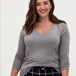 Super soft gray v-neck shirt